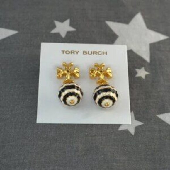 Tory Burch Roxanne Small Drop Earrings in Yellow Multi - Picture 4 of 5